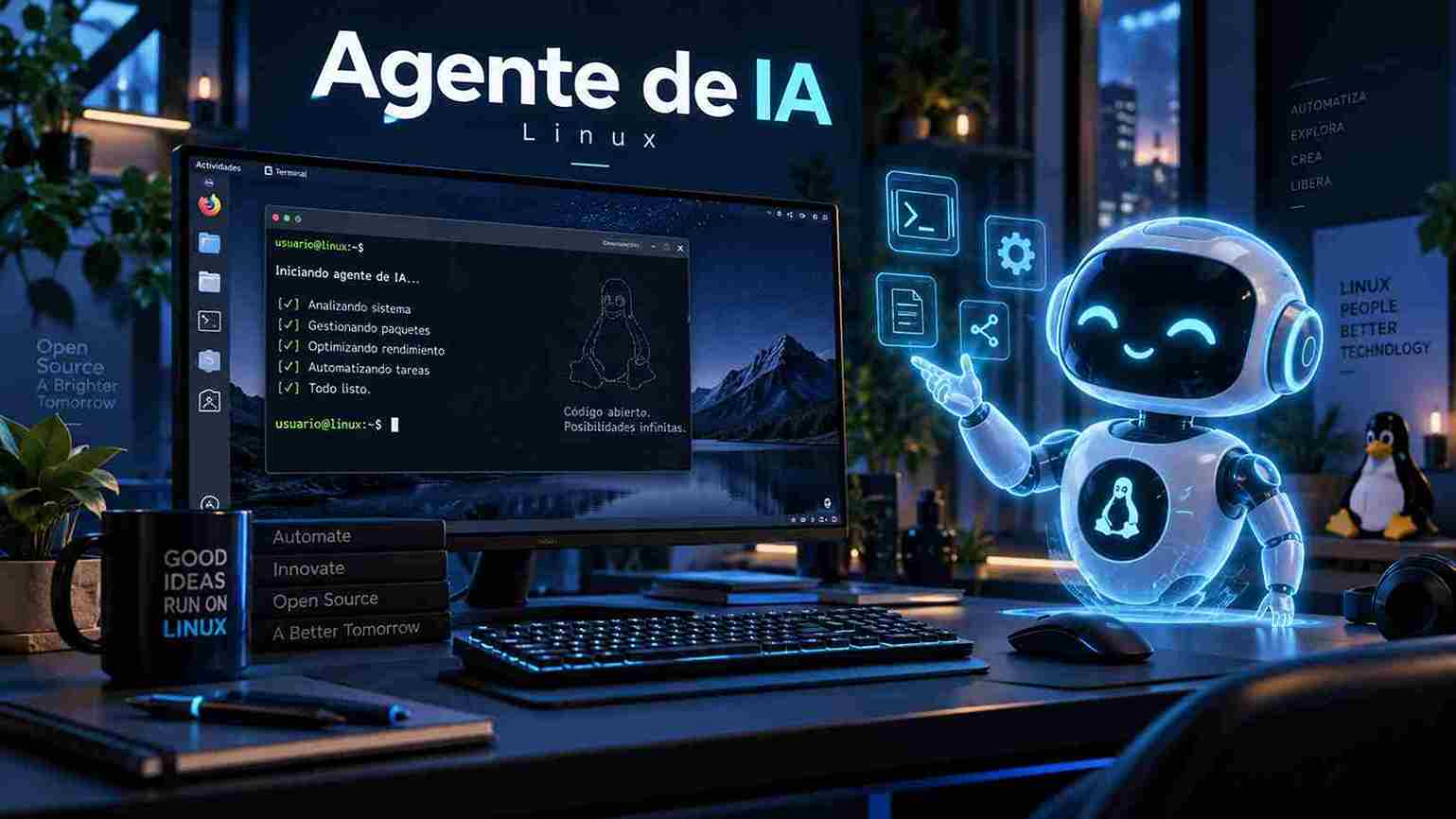 agente ia linux
