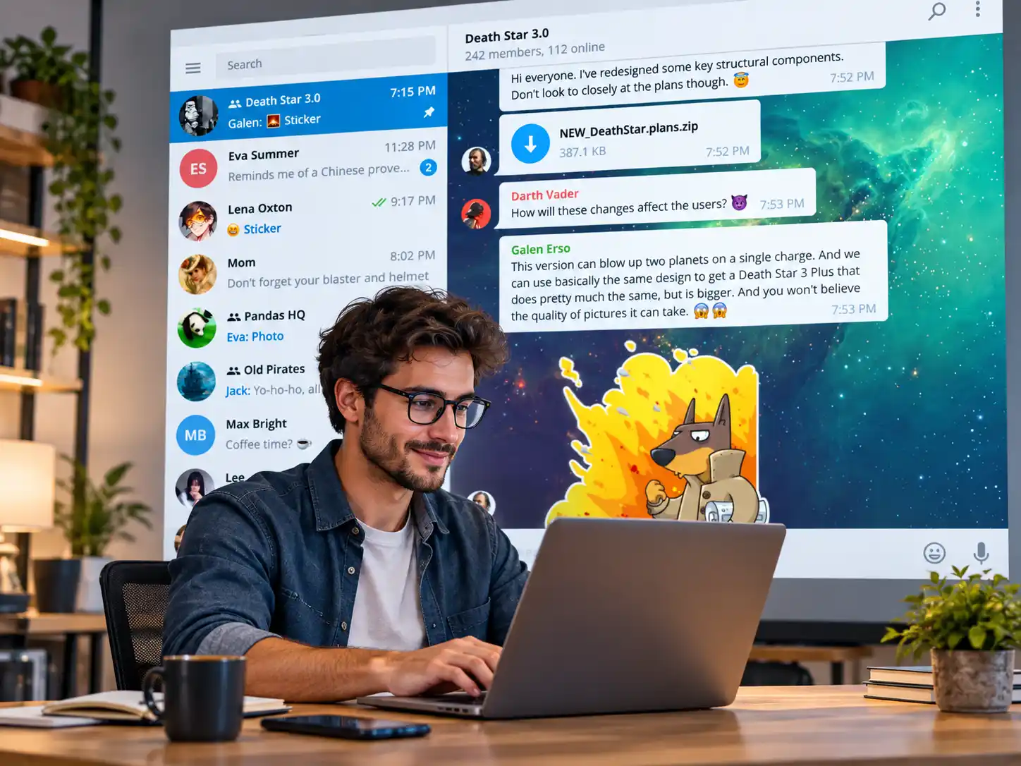 Espacio de trabajo telegram